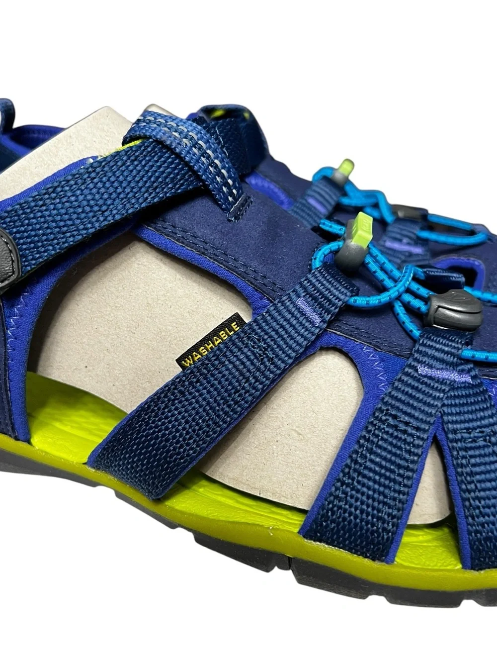 🌻Like New KEEN Seacamp II CNX Water Sandals Blue/Green Big Kid Size 7